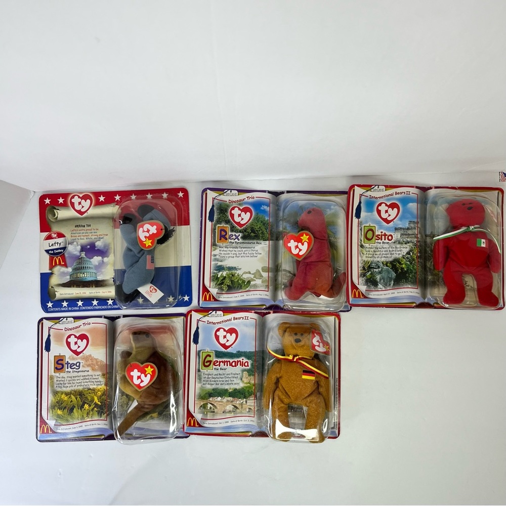 TY Beanie Babies Various 1994-1999 McDonald's Lot of 5 New